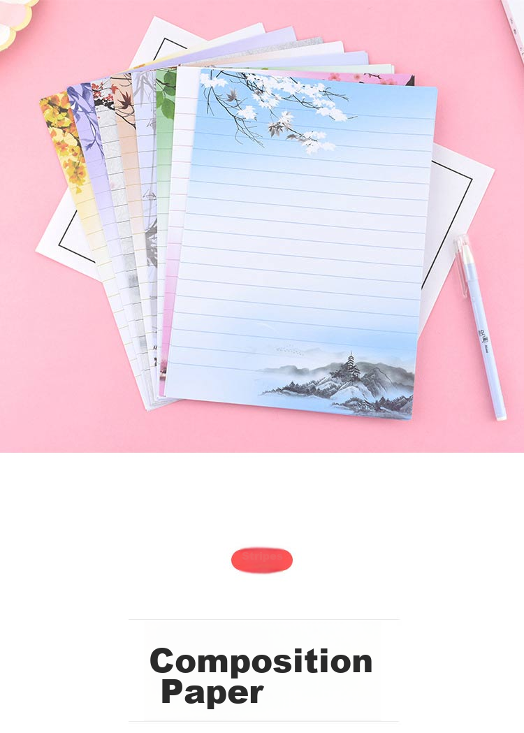 Yuhe A4 Composition Paper, Display Paper, Grid Writing Paper, Elementary School Student Writing, Thickened Letter Paper, Practice Paper, Learning Tool, 300 Grids, Eight Mixed Styles, 40 Sheets, 5145 1