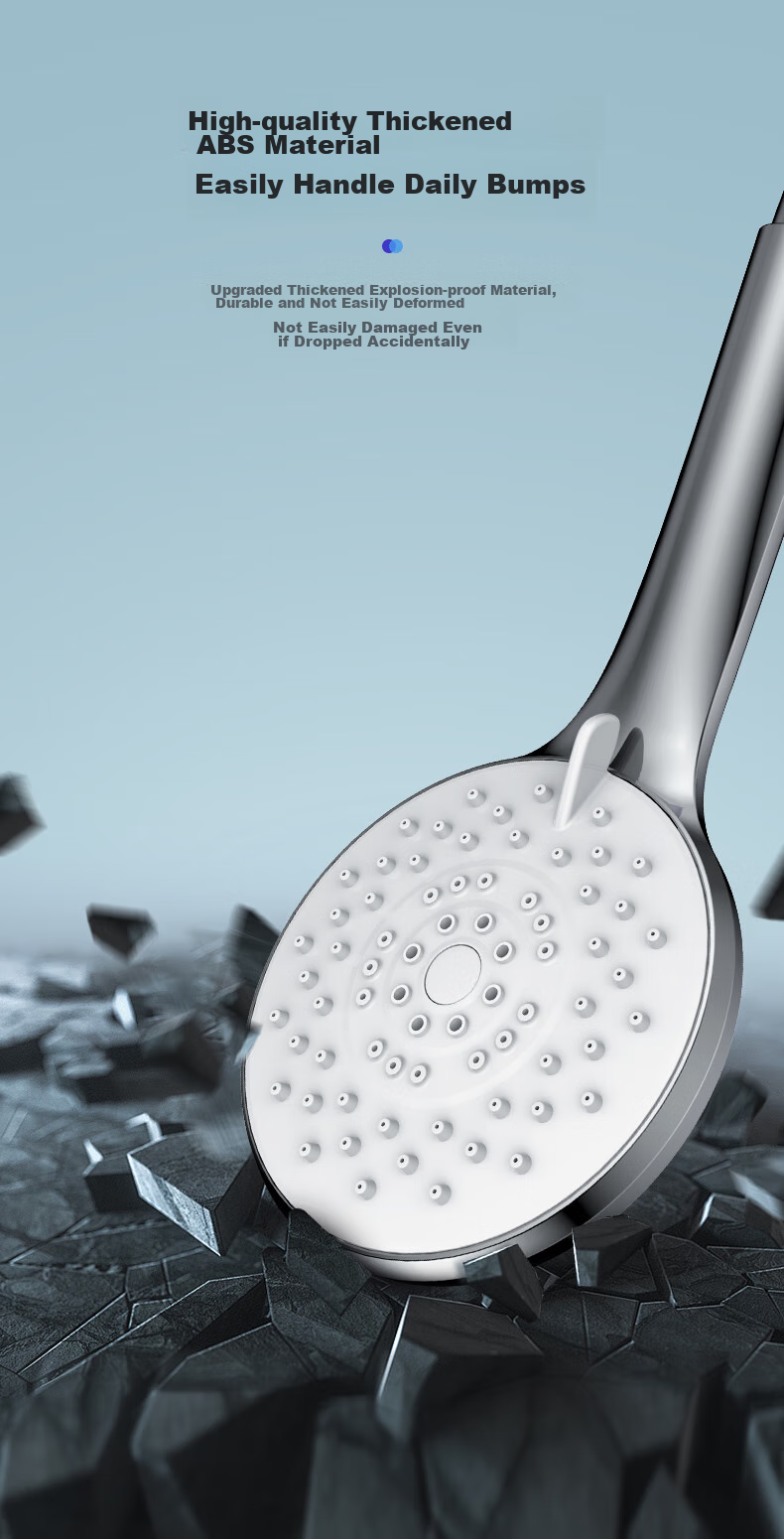 MICOE Pressurized Shower Head, High-Pressure Bathroom Shower Gun, Gray Lotus Head Handheld Shower, M-HS18Q 11