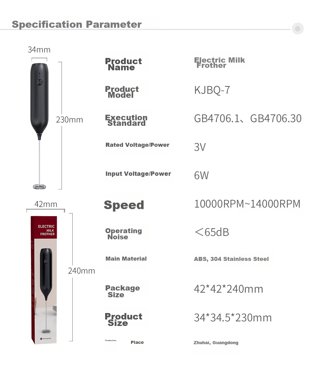 CLITON Electric Milk Frother Coffee Creamer Maker, Rechargeable Milk Frother, Stainless Steel Handheld Mini Mixer 9