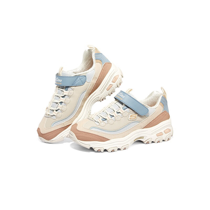 Skechers Kids' Self-Owned Milk Tea Bear Children's Shoes Autumn and Winter Girls' Sports Shoes Big Kids' Running Shoes Panda Shoes 302526L