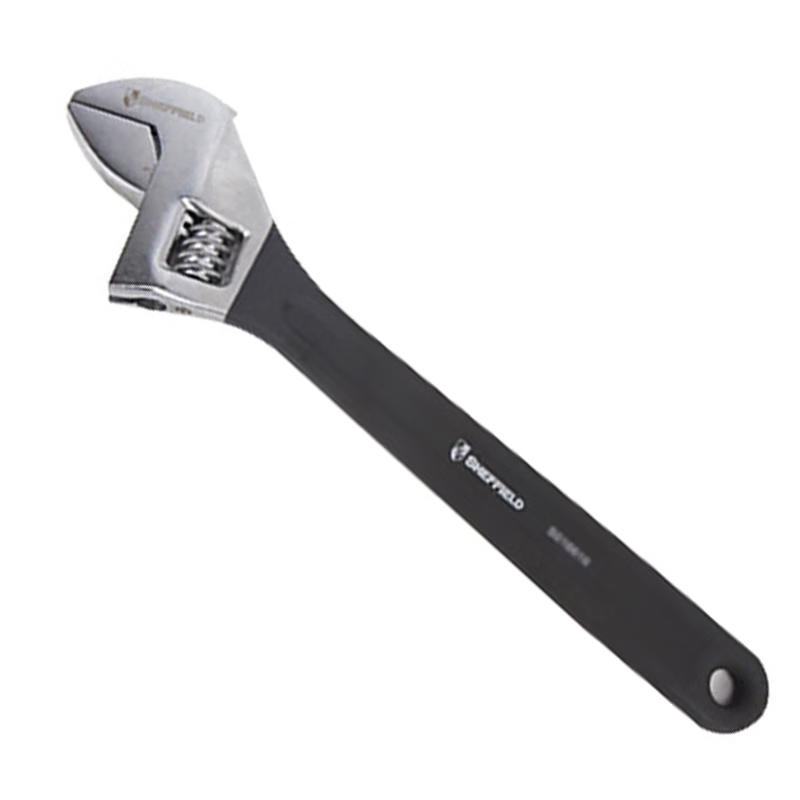 Gangdun SHEFFIELD S016812 Plastic-Coated Handle Adjustable Wrench, 12"