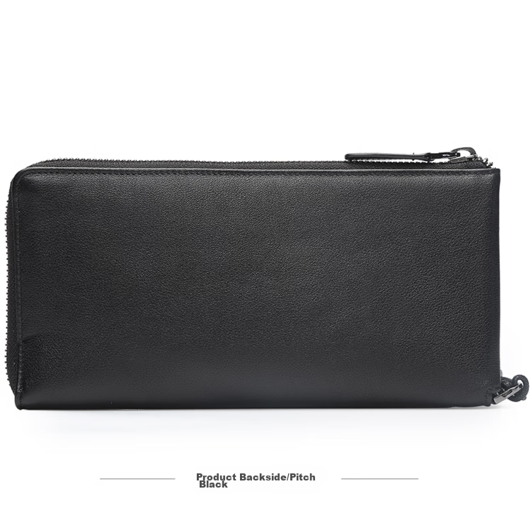 HONGU Handbag, Top-Grain Leather Men's Clutch, Long Wallet for Men, Gift Box Packaging, Birthday Present 20