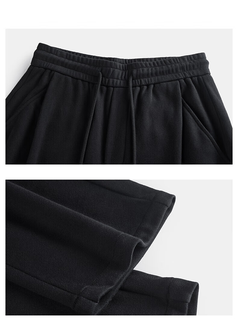 CHINISM Casual Pants, American-Style Curved Knife Pants, Straight-Leg Trendy Fashion Sweatpants, Sports Pants, Loose-Fitting Trousers, Slimming Effect, Draping Long Pants 15