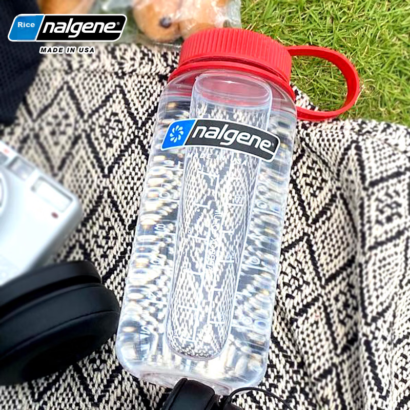 Nalgene Imported Plastic Water Bottle from USA, Outdoor Sports Cup for Men And Women Students, Summer Heat-Resistant Portable Measured Cup 500ml