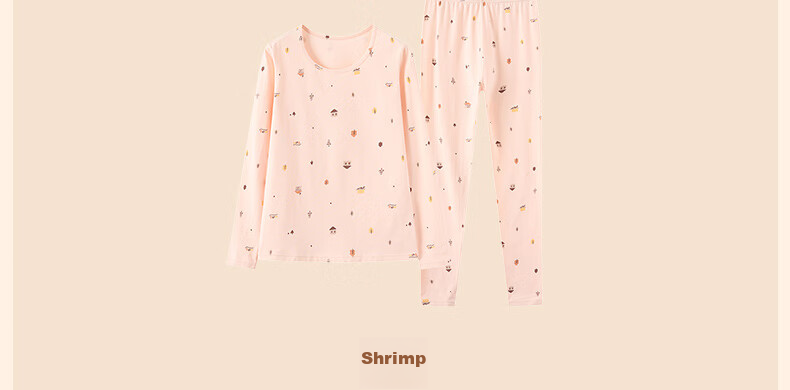Fenteng Women's Autumn And Winter Thermal Underwear Set, Slim-Fit Base Layer for Middle And High School Students, Warm Inner Wear, New Style 18