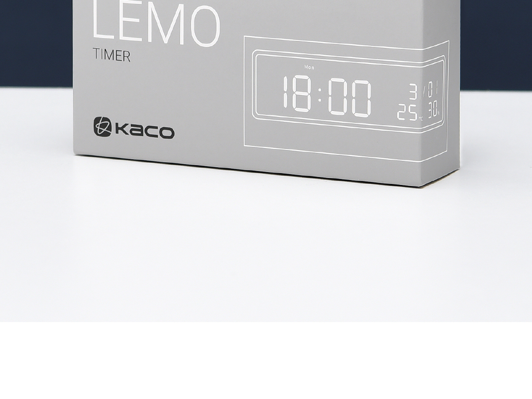 KACO Smart Electronic Alarm Clock with Creative Design for Children And Students, Large Backlit Screen, Digital Temperature And Humidity Display, Multifunctional White K1422 14