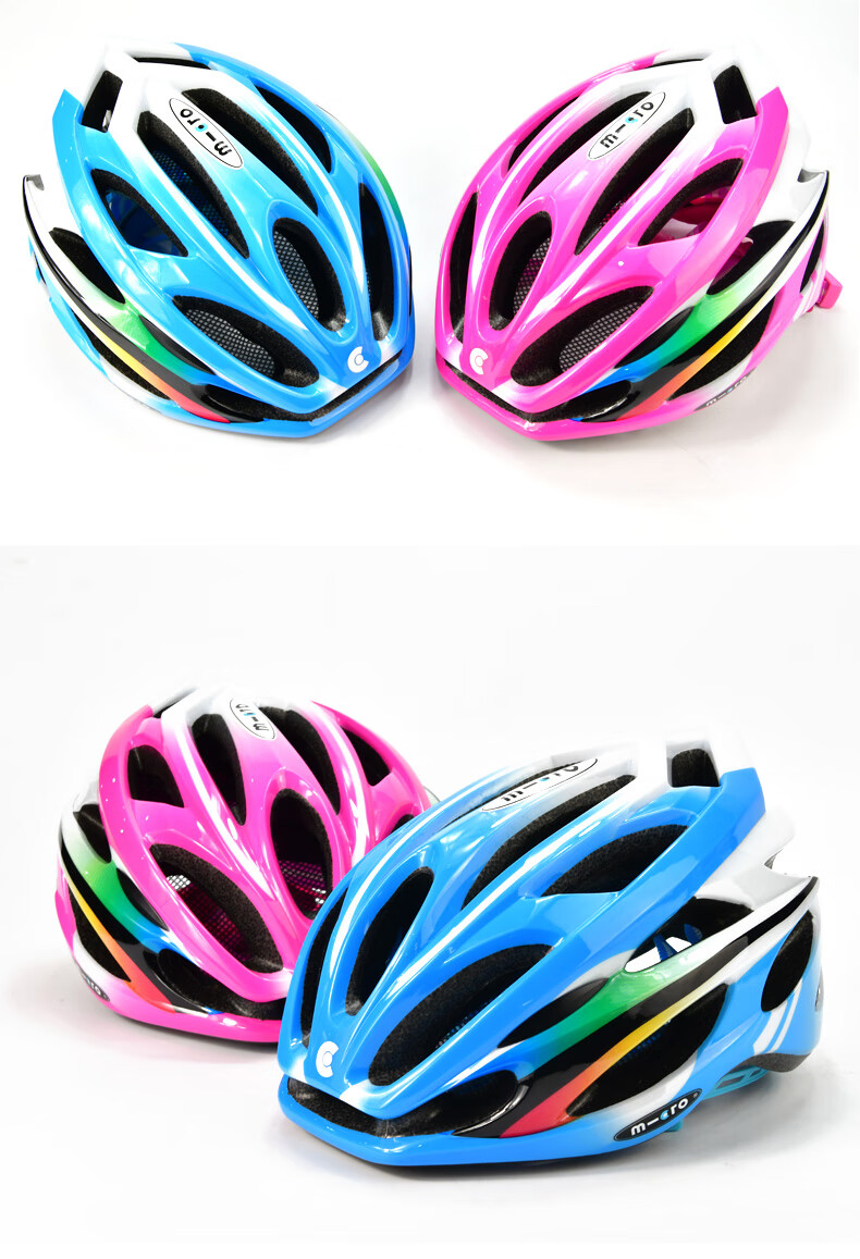 Micro Maiguo Roller Skating Helmet, Outdoor Cycling Equipment, Speed Skating One-Piece Molded Adjustable Safety Helmet, RW6 Blue 8