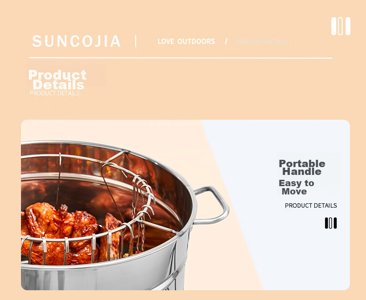 Suncojia Baked Grill, Smokeless Barbecue Grill, Home Barbecue Rack, Hanging Grill, Outdoor Charcoal Barbecue Grill, Large Charcoal Grill 13