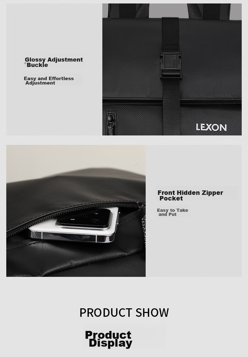 LEXON Men's Backpack, Fashionable Expandable 14-15 Inch Laptop Bag, Casual Water-Resistant Travel Backpack 10