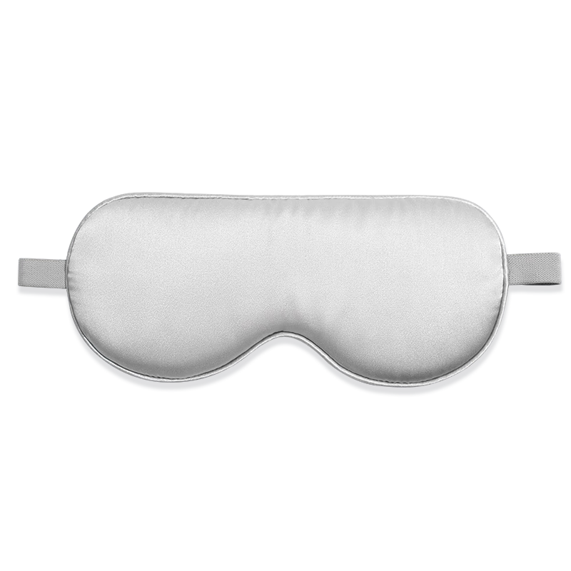 BANANA TRIP Silk Eye Mask, Double-Sided Skin-Friendly Light-Blocking Mask, Adjustable Comfortable Sleep Mask, Silver Gray Gift Box Set