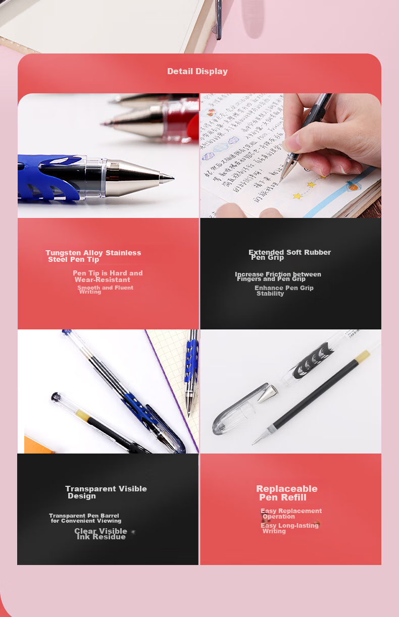 PILOT WG Gel Pen, Signature Pen, Water-Based Pen for Exam Practice, Smooth Rollerball Pen, Aesthetically Pleasing Office Supplies Stationery Set BL-WG 0.38mm Blue 6 Pcs 3