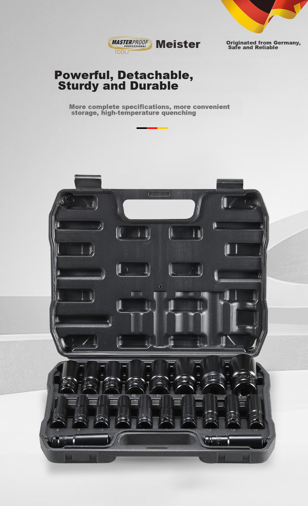 MASTERPROOF Electric Screwdriver Set with Hexagonal Sockets, Bits, Ultra-Hard Hexagonal British Standard Screwdriver, Wrench, And Machine Hexagonal Complete Set 11