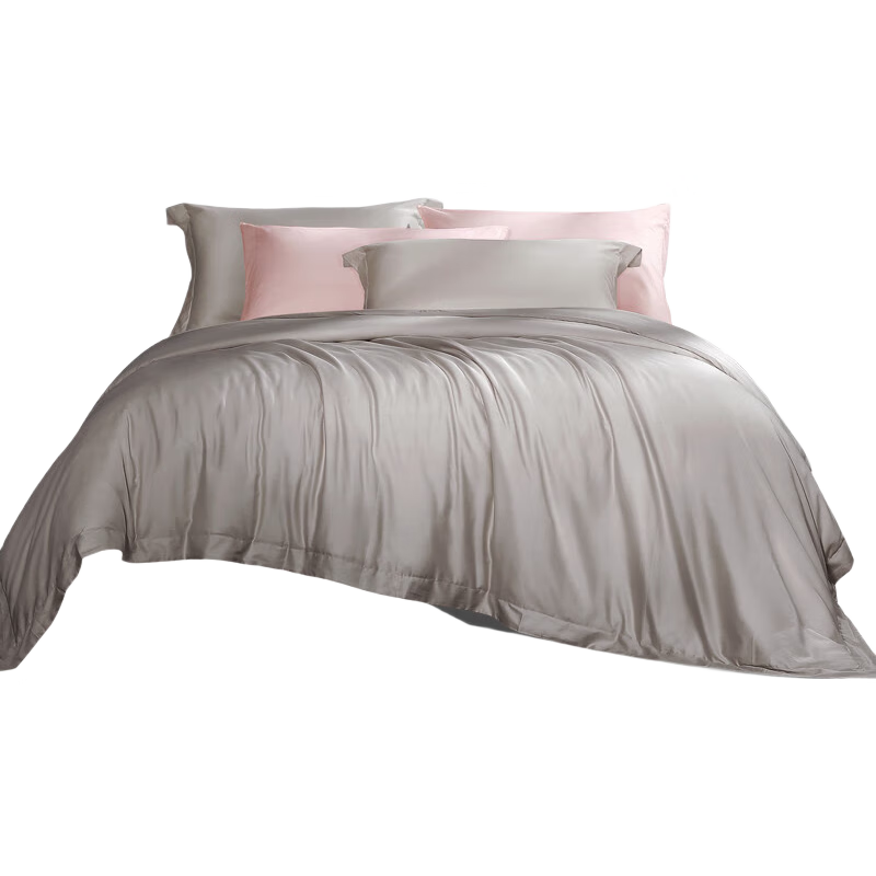 FUANNA Duvet Cover Single Piece Pure Cotton 60 Count Long-Staple Cotton Sateen Antibacterial Quilt Cover All Cotton Double King Size Duvet Cover for 1.8m Bed