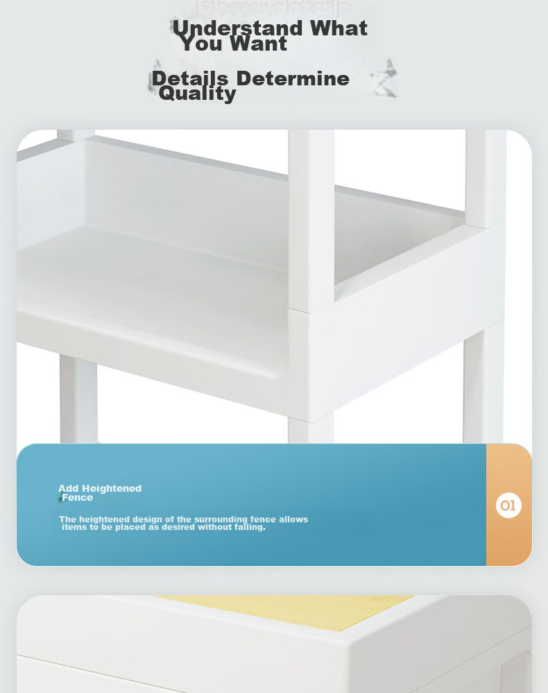Leaijia Storage Rack, Multi-Tier Floor Shelf for Bathroom, Kitchen Organizer, Toilet Storage Rack, Small Cart with Layers 13