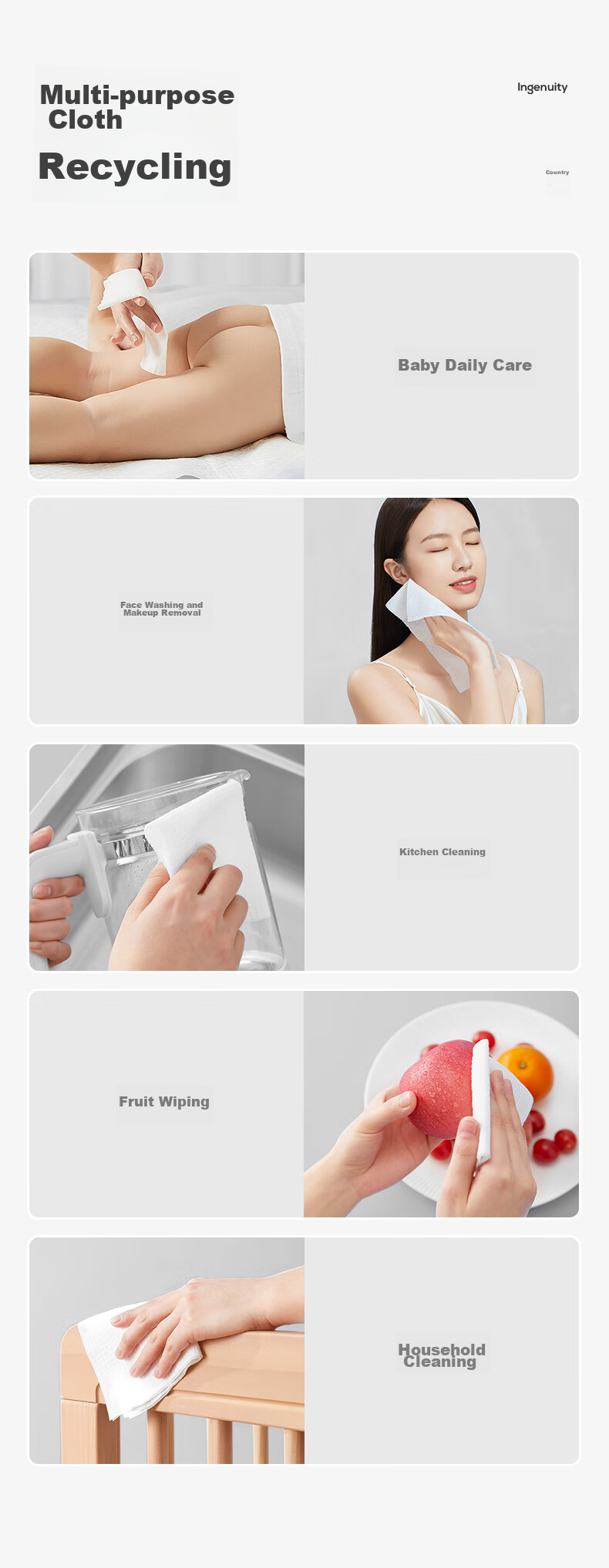 Shiyuejiejing Baby Soft Wipes, Dry And Wet Use, Disposable Face Towels, Extra Large And Thick, Suitable for Adults, 80 Sheets * 4 Packs 12