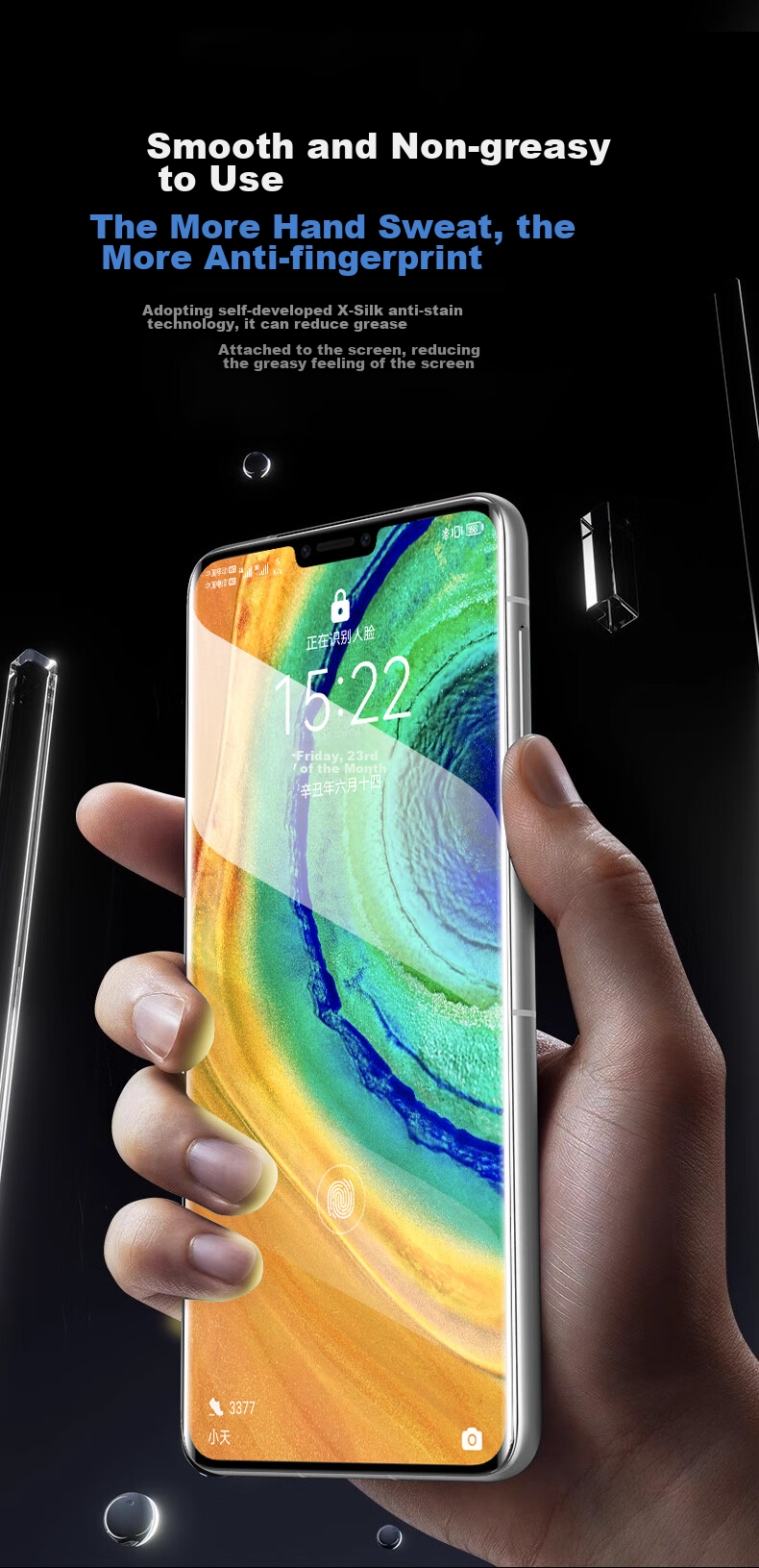 DIVI [28° True Privacy] Privacy Screen Protector for Huawei Mate30, Hydrogel Film, Anti-Peeping Full Coverage Non-Tempered Glass Film, Shatterproof, Scratch-Resistant, Dust-Proof Protective Film 14