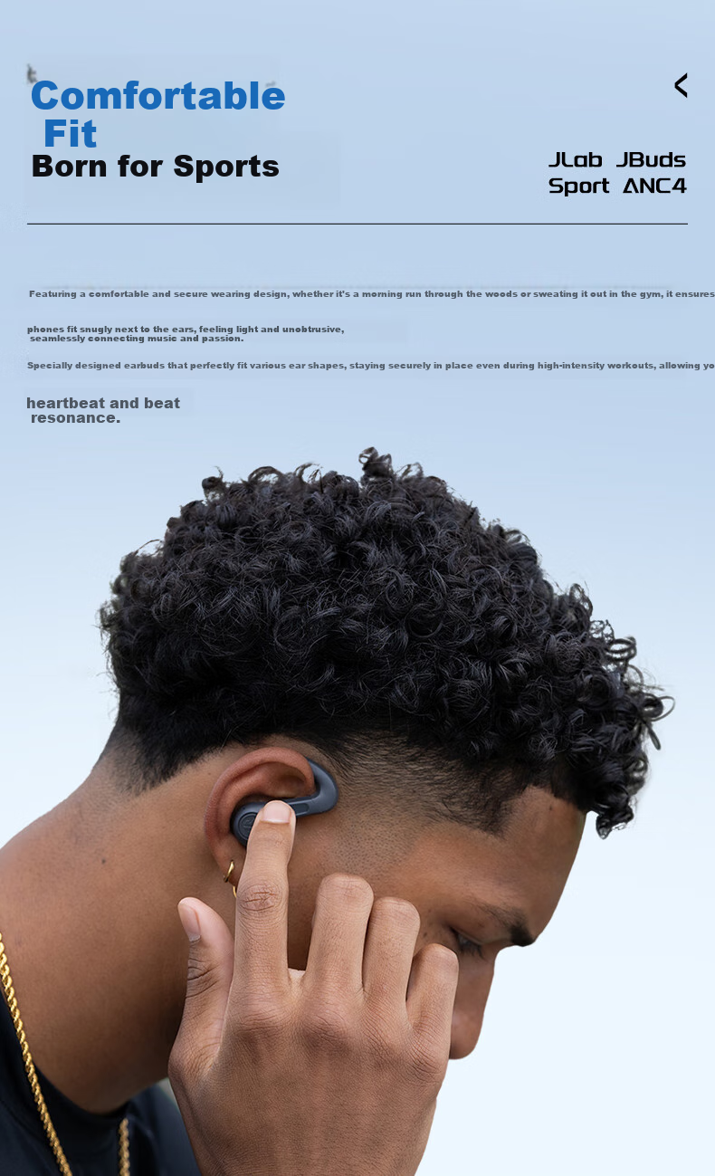 JLab JBuds Pods ANC True Wireless Noise-Cancelling Bluetooth Earphones for Gaming And Music, In-Ear Design with Ultra-Long Battery Life, Compatible with Android And Apple Devices, Gift, Obsidian Black 4