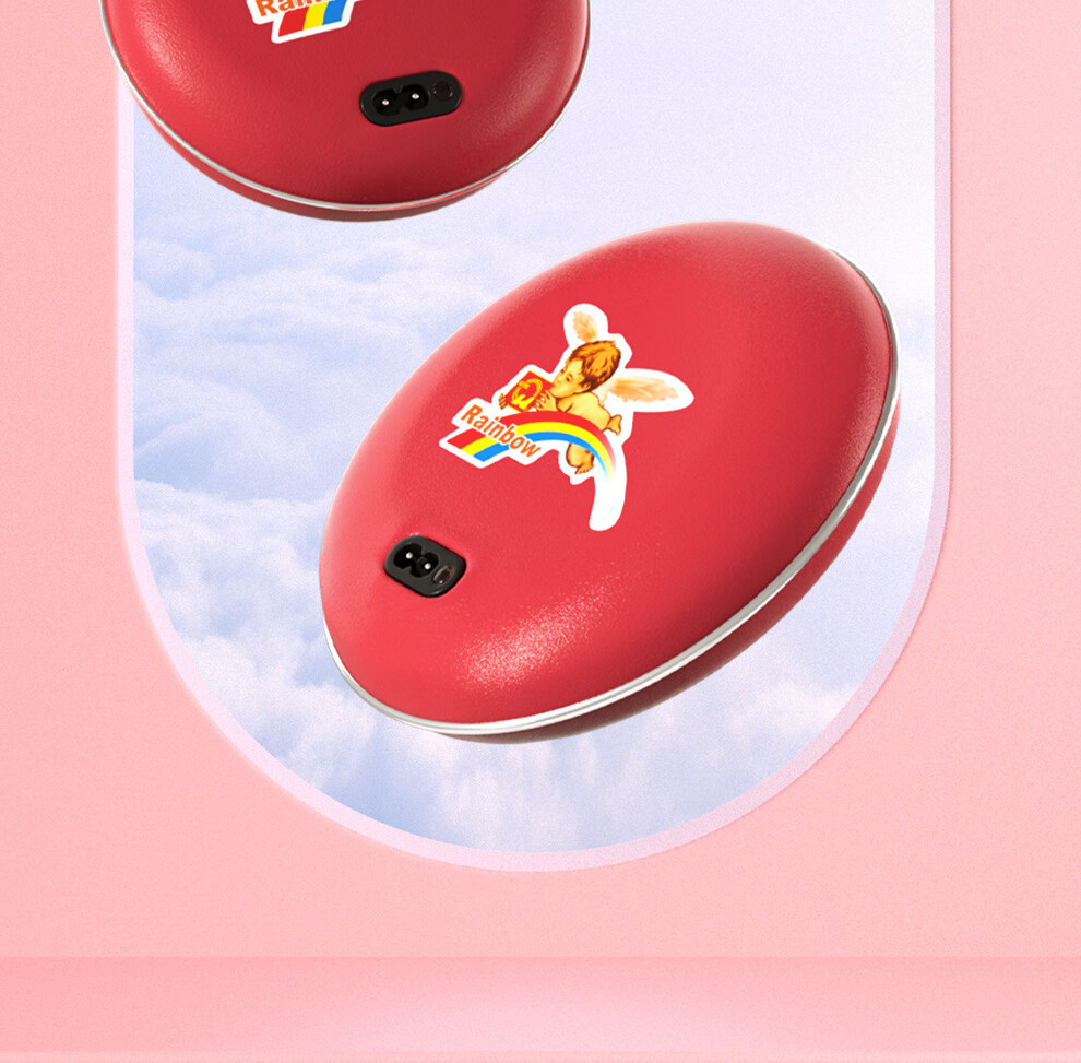 RAINBOW Hand Warmer, Electric Hand Warmer, Foot And Body Warmer, Rechargeable (Medium Size), Red 3