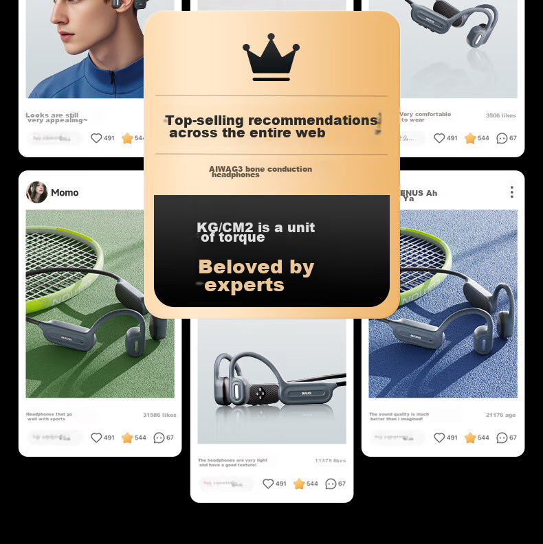 Aiwa G3 [With Built-In 32GB Large Memory], Bone Conduction Bluetooth Headphones, Sports Swimming Professional IPX7 Waterproof, Wireless Non-In Open-Ear Design, Sweat-Resistant, Long Battery Life 4