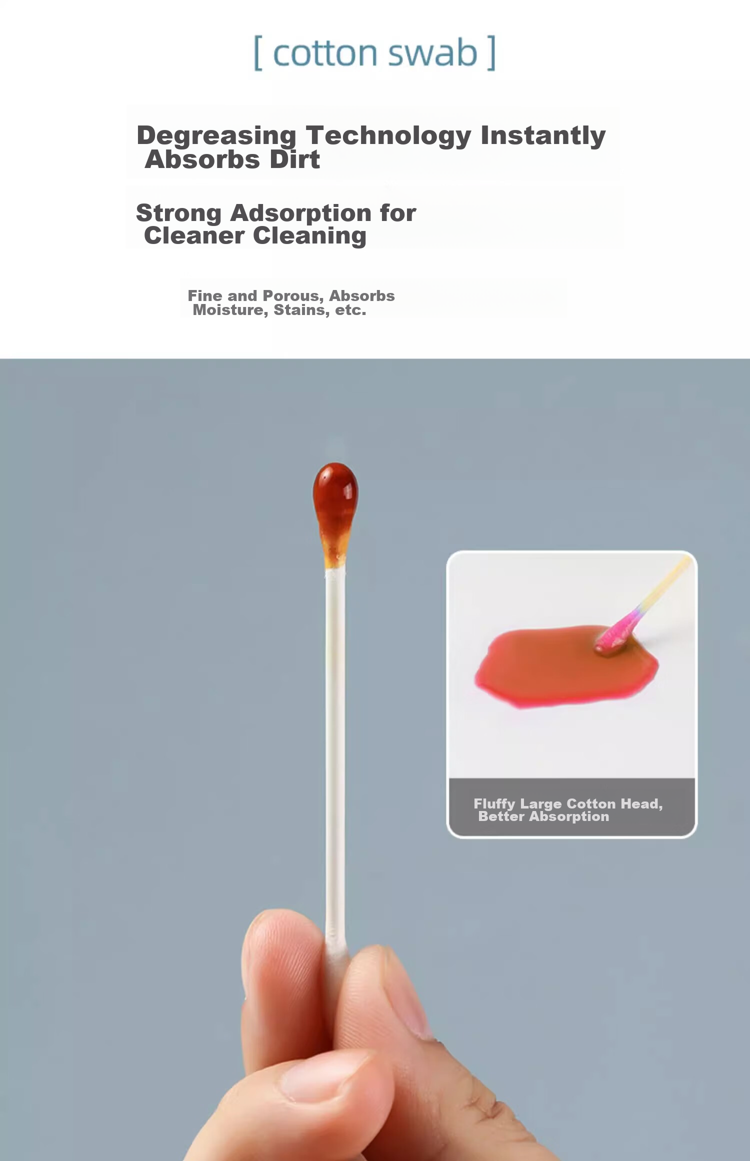 Grace Cotton Swabs 200pcs Spiral Head Ear Pick Baby Eye Gunk Nose Ear Canal Navel Cleaning Paper Shaft 7