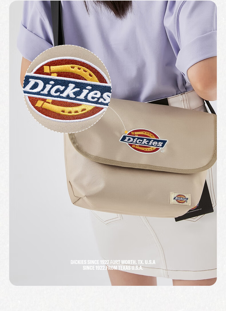 Dickies Crossbody Bag Unisex DK Commuter Messenger Bag Large Capacity Casual Shoulder Bag Multifunctional Student Canvas Bag 10