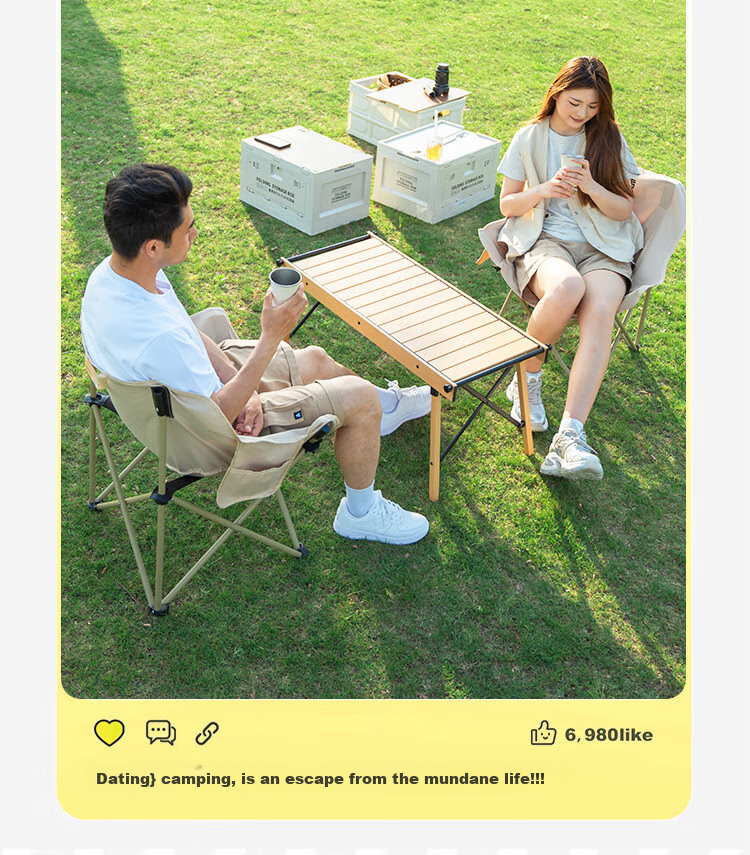 TAN XIAN ZHE Outdoor Folding Chair, Camping Moon Chair, Portable Backrest Fishing Stool, Leisure Beach Lounge Chair, Director's Chair 15