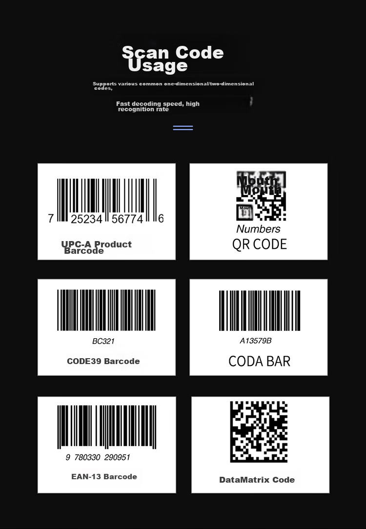Honeywell Wireless Barcode Scanner, Barcode Scanner, Barcode, QR Code Scanner, Mobile Screen Code Scanner, Logistics Supermarket Pharmacy Barcode Scanner, OH462 White 14