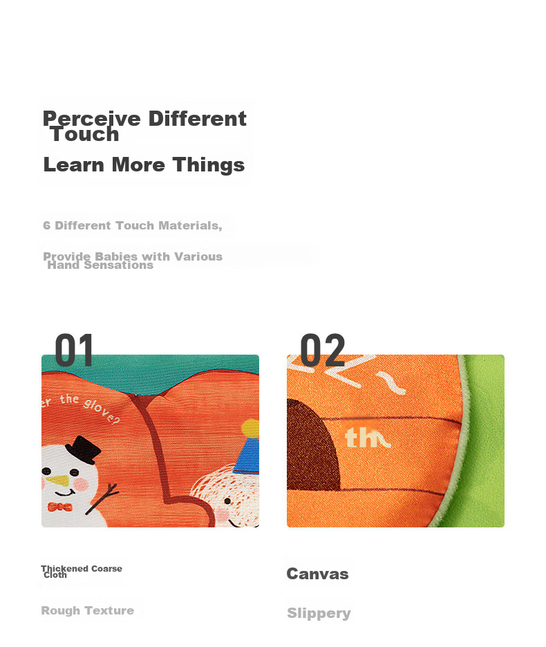 Babycare Baby Cloth Book, 3D Cognitive Tear-Resistant, for 6-12 Months, Parent-Child Interactive Toy - Advanced Level 11