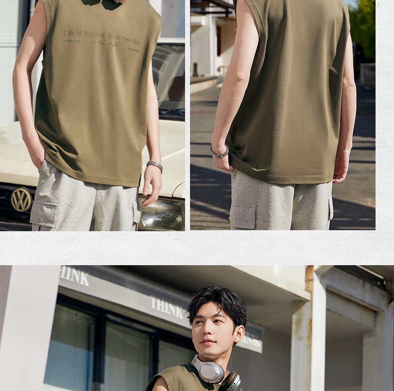 361° Men's Sports Tank Top, Spring And Summer Round Neck Loose Casual Outdoor Sleeveless Running Fitness Wear 632519501-4 16