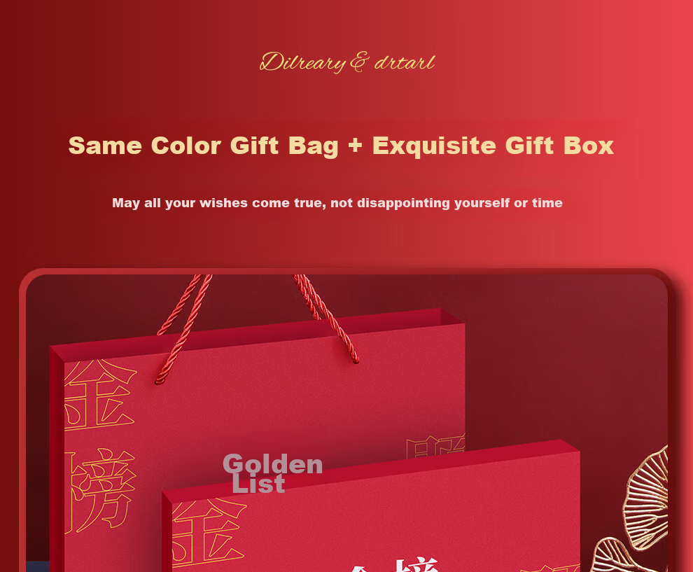 Jiaranheng Golden List Gift Box for Middle School Entrance Exam, Inspirational Ceremony Gift, Graduation Banquet Blessing Gift, Graduation Present for Students And Classmates, Souvenir Gift 6