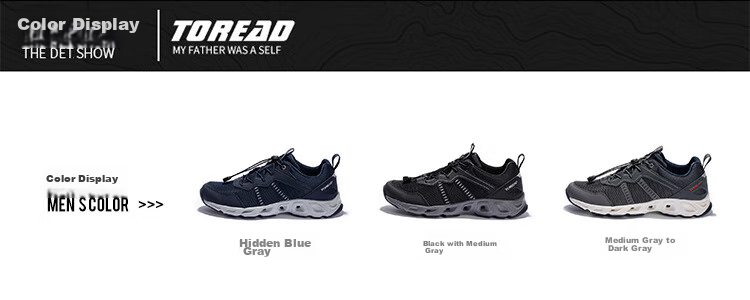 TOREAD Men's Stream Tracing Shoes, Spring And Summer Outdoor Non-Slip Breathable Mesh Water Shoes, Sports Beach Sandals TFEECM81946 8