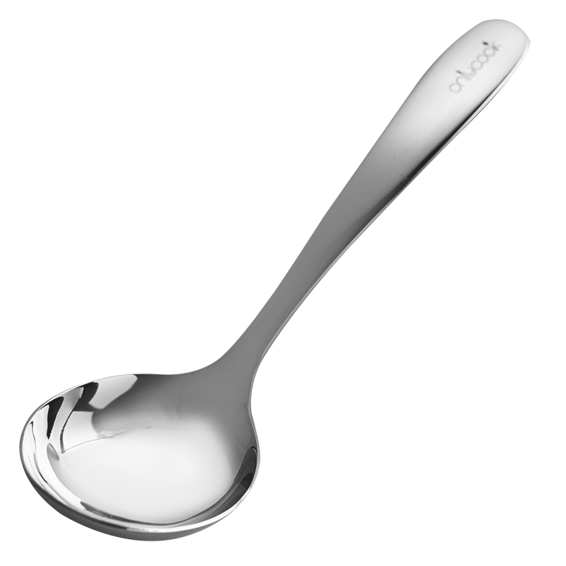 Onlycook 304 Stainless Steel Soup Ladle Spoon Dinner Spoon, Deep Round Head Soup Spoon Tableware, Dishwasher Safe