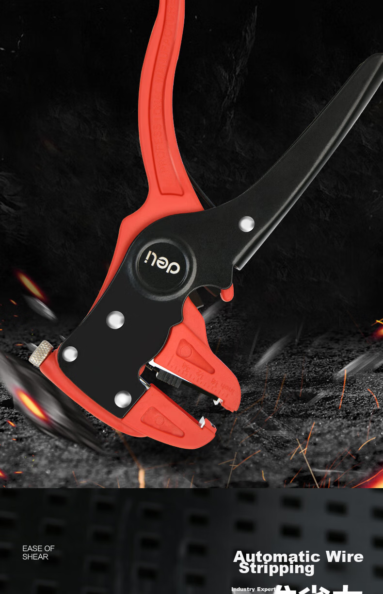 Deli Multifunctional Wire Stripping Pliers, Automatic Wire Stripper, Versatile Cable Puller, 0.2-4mm 4