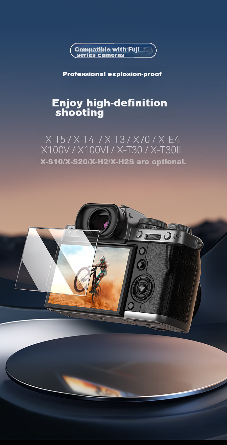 Llano Camera Tempered Glass Protective Film, Suitable for Fuji X-T30II, XT30 Second Generation, X-S10, XT30, X-T100, XE3 Camera Screen Protective Film, Single Piece 1