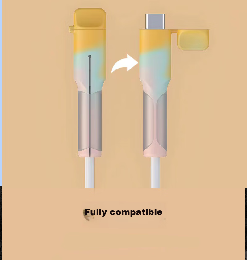 MAIKUQI Silicone Data Cable Protector, Anti-Breaking And Anti-Fracture for Charging And Data Cables, Compatible with Apple And Apple-TypeC, [Camouflage Color] 1