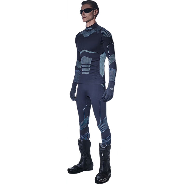SURPINE Fearless Series Men's Quick-Dry Ski Base Layer, Moisture-Wicking, Breathable, Warm Compression Shirt Functional Underwear