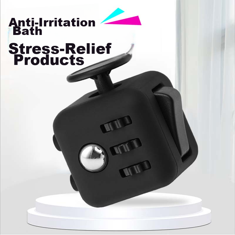 Bailishuang, Cool Black Unpacking Dice Toy, Stress Relief Gadget, Educational Toy, Birthday Gift