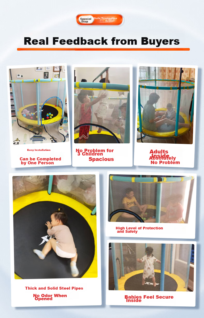 XTEP Trampoline for Children And Adults, Indoor Single Bar Bouncy Jumping Device, Exercise Equipment for Ages 3-10, Home Use 3
