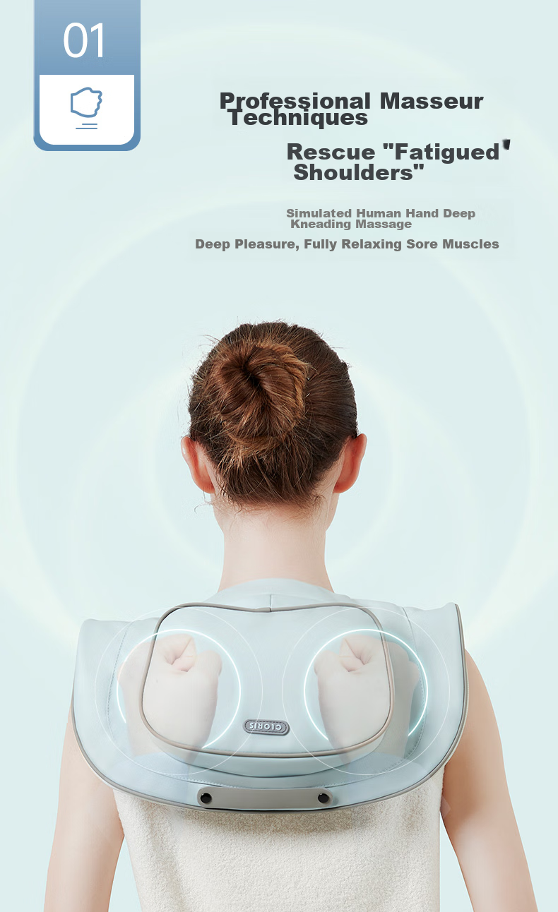 CLORIS Cervical Massager, Shoulder And Neck Massage Device, Trapezius Muscle Massager, Leg And Waist Neck Massager, Birthday Gift for Wife, Present for Parents D23B-A 4