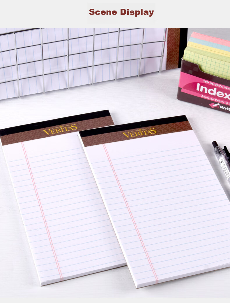 KAISA VERITAS Series Paper Notebook, American A4 Size, 50 Sheets, Thick Paper, Work Journal, Draft Book, 2-Pack 9