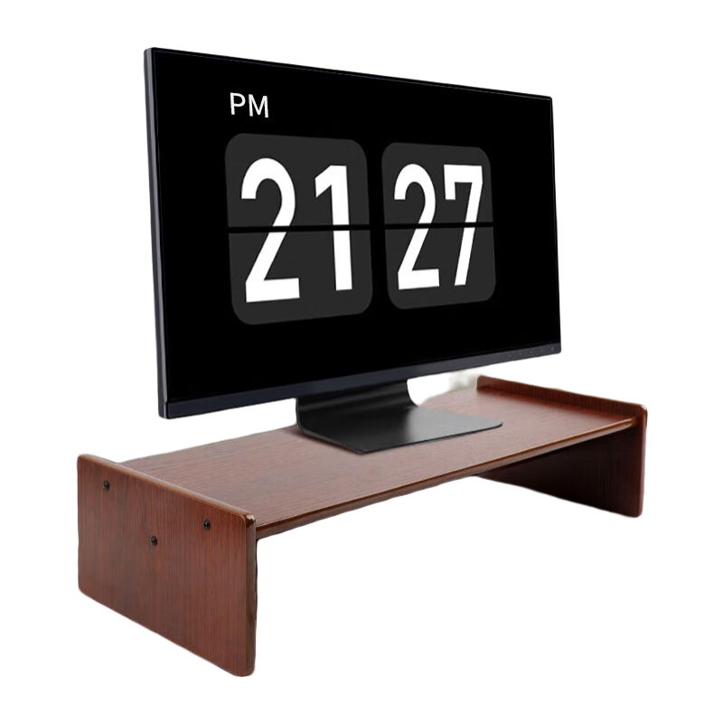 Beifang Monitor Riser Stand, Simple Modern Monitor Stand, Desktop Computer Stand, Laptop Stand, Multifunctional Desktop Storage Rack in Walnut Color 37642