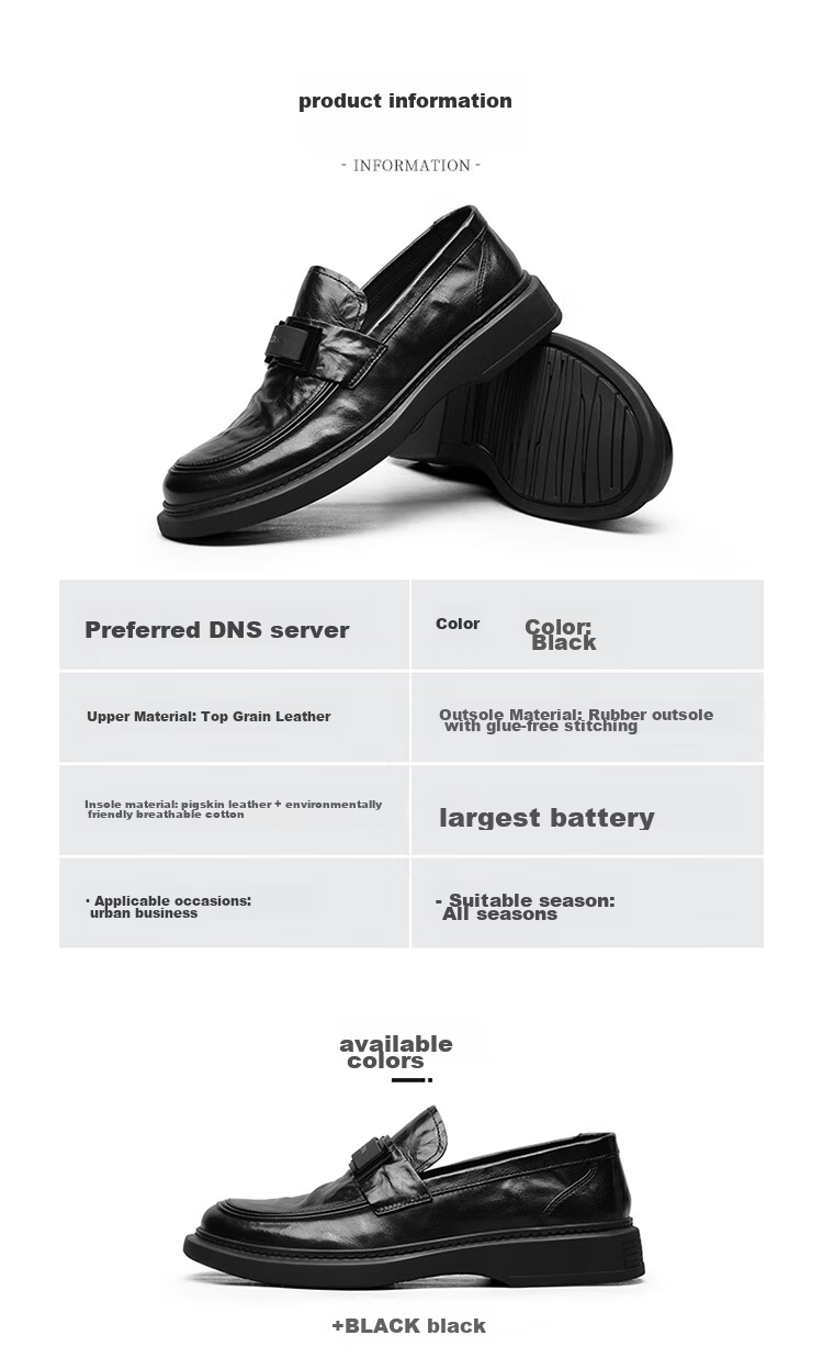 Goldlion Men's Loafers, Stylish And Comfortable Slip-On Business Casual Shoes, G508310294AAB, Black, Size 42 13