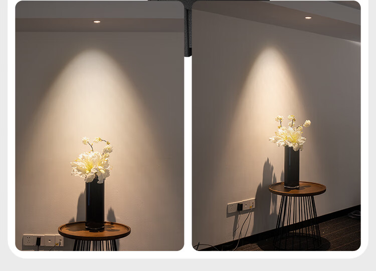 NVC LED Recessed Spotlight Wall Washer Anti-Glare Aluminum White 12W Warm White CRI Ra98 2
