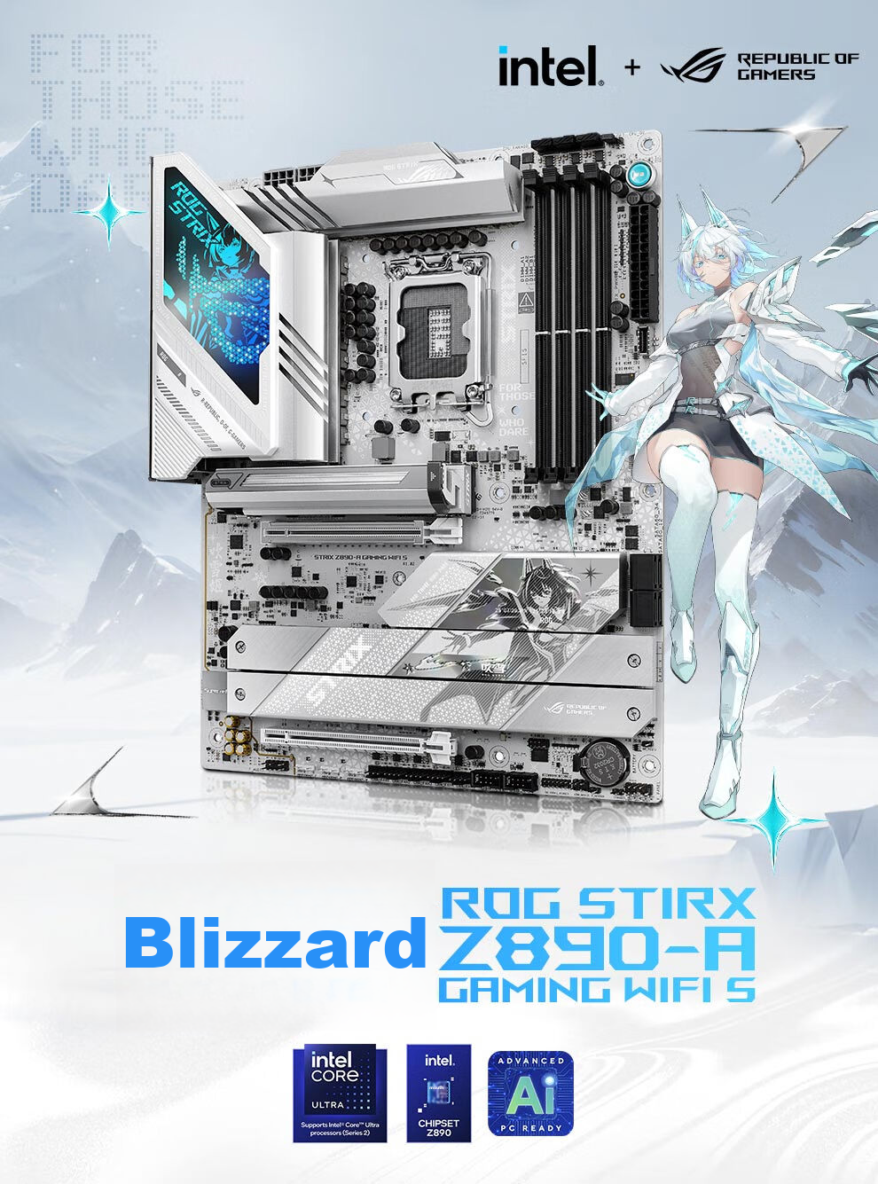 ROG STRIX Z890-A GAMING WIFI Chuixue Motherboard, Supports CPU 285K/265K/270K (Intel Z890/LGA 1851) 4