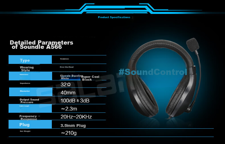 SaLaR A566N Headphones for English Listening And Speaking Exams, Online Classes, High School Entrance Exam, Human-Machine Dialogue with Microphone, 3.5MM Plug for Laptops, Black Single Plug 19