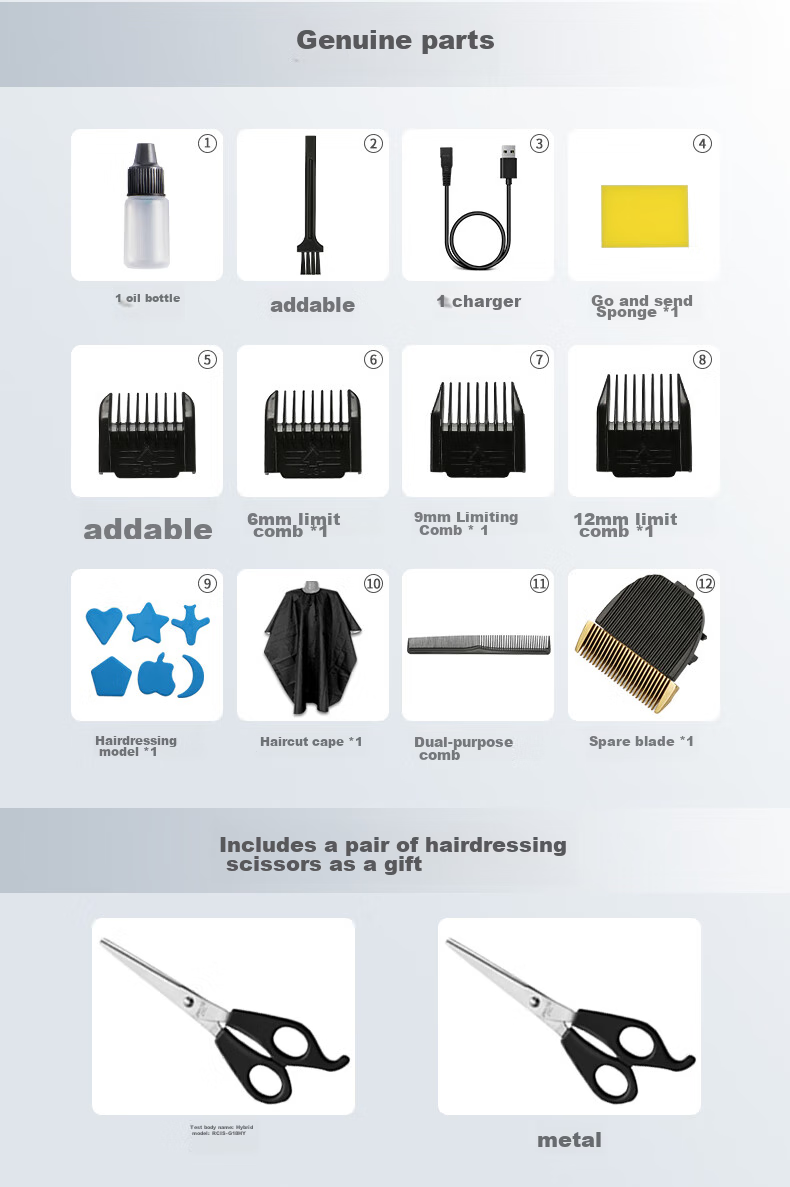AUX Hair Clipper, Professional Electric Trimmer for Adults And Children, Baby Hair Cutting Electric Shaver, Haircutting Tool with Washable Blade Head, Suitable for Home Use 2