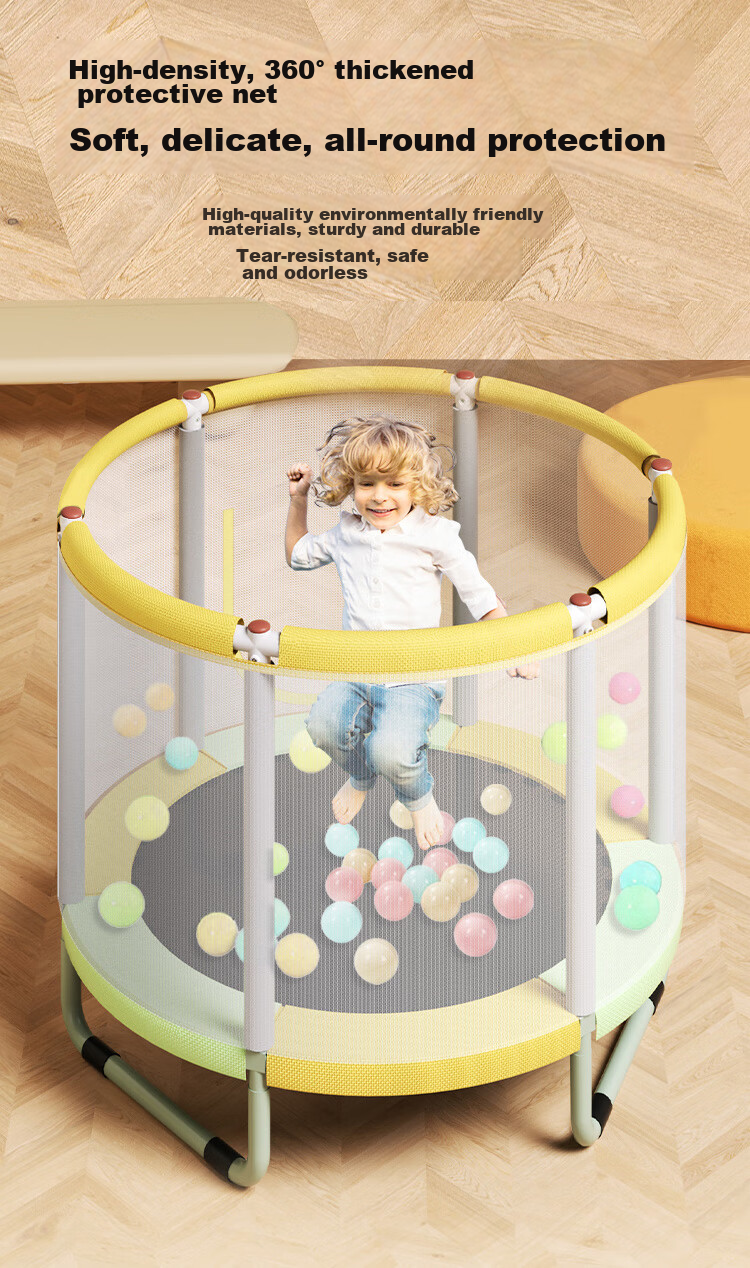 JD Original Trampoline with Enclosure, Indoor Bouncy Bed for Children And Babies, Home Fitness Exercise Equipment 17