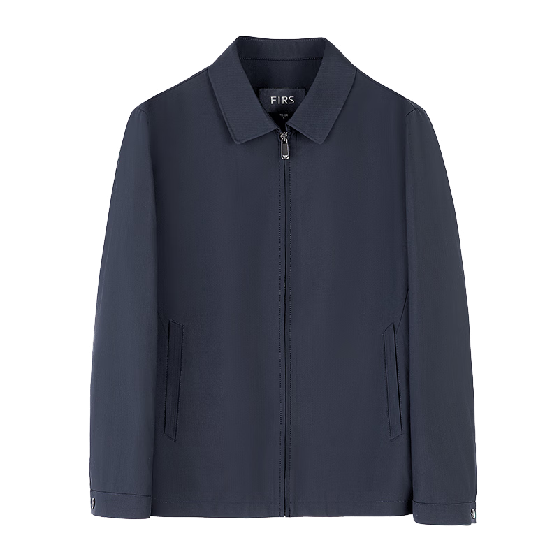FIRS [Fitted Style] Men's Jacket, Spring Business Casual Solid Color Simple Lapel Zipper Cardigan Menswear