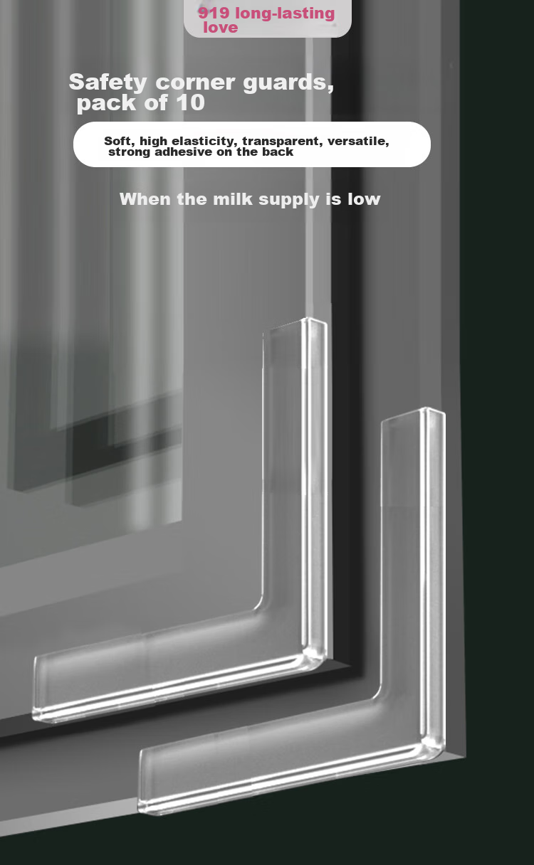 9I9 Window Corner Guards, Pack of 10, Aluminum Alloy Window Protectors for Baby Safety, Anti-Collision for Range Hood, Transparent Edge Banding, Table Corner Guards A107 1