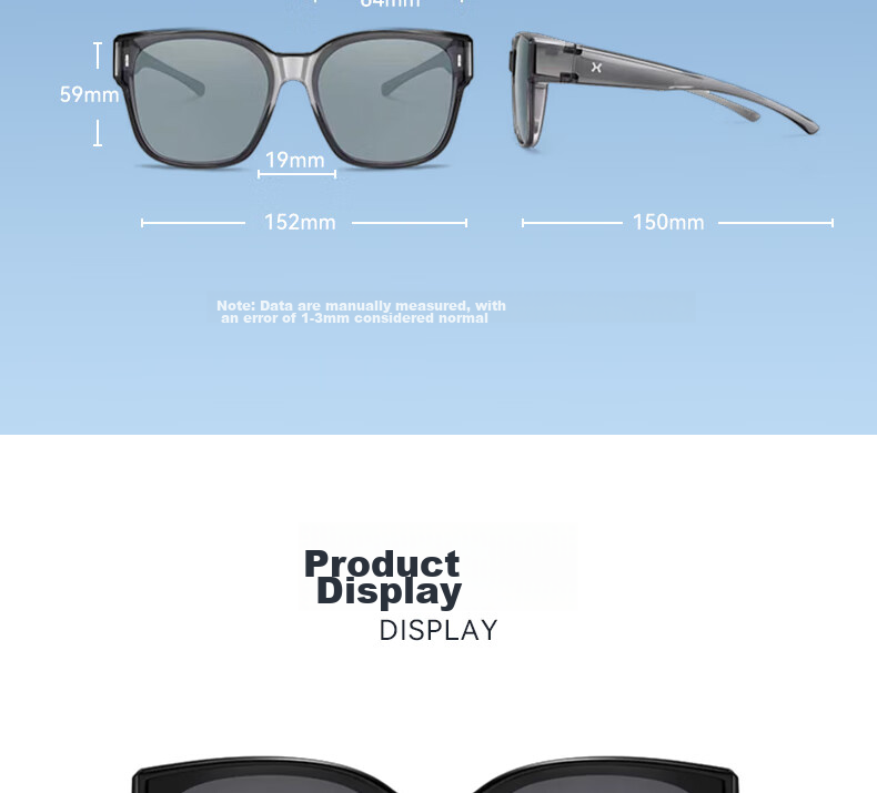 One&one Sunglasses Clip-On for Nearsightedness, Polarized UV Protection Sunglasses for Men And Women, Suitable for Driving And Travel 24
